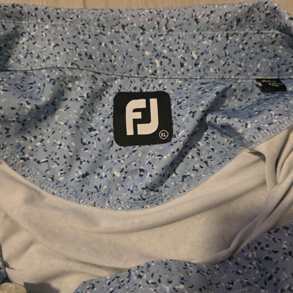 FootJoy Sky Blue Speckled Polo Shirt - Picture 5 of 7